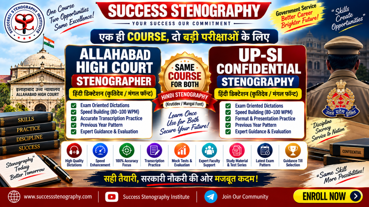 UP SI (गोपनीय)/ AHC Stenographer